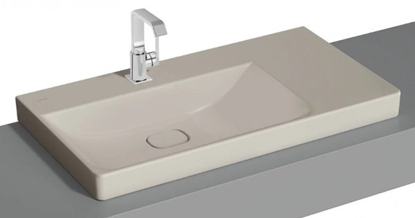 Vitra 7528B020-0937 Metropole Çanak lavabo, 90cm Mat Bej.